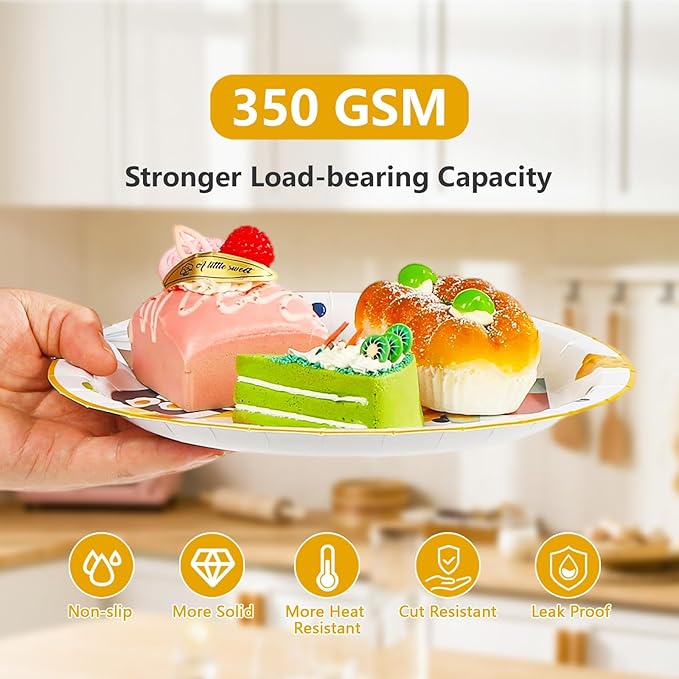 96Pcs Let's Brunch Party Supplies Breakfast Food Theme Plates and Napkins Brunch Tableware Set for Birthday Baby Shower Bachelorette Bridal Shower Party Supplies，Serves 24