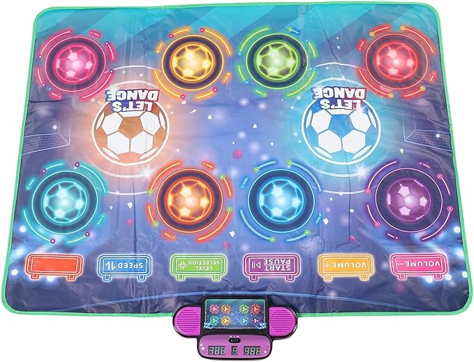 Double Player Dance Mat Interactive Challenging Levels Electronic Dance Mat for Kids with Friends and Fun Double Player MatKids Mat2 PadDancing Game