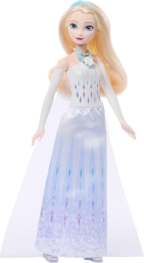 Mattel Disney Frozen Elsa Fashion Doll & Accessories with 8 Surprises, Including Snowflake Gem Box, Ring for Child & 9 Play Pieces, Inspired by Movie