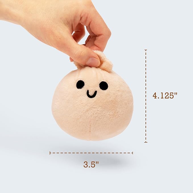 Emotional Support Dumplings by Relatable, Easter Plush Cuddly Stuffed Animals and Toys, Cute Easter Basket Stuffers, Non Candy Easter Gift Basket Ideas, Includes 5 Plushies with Carrying Basket