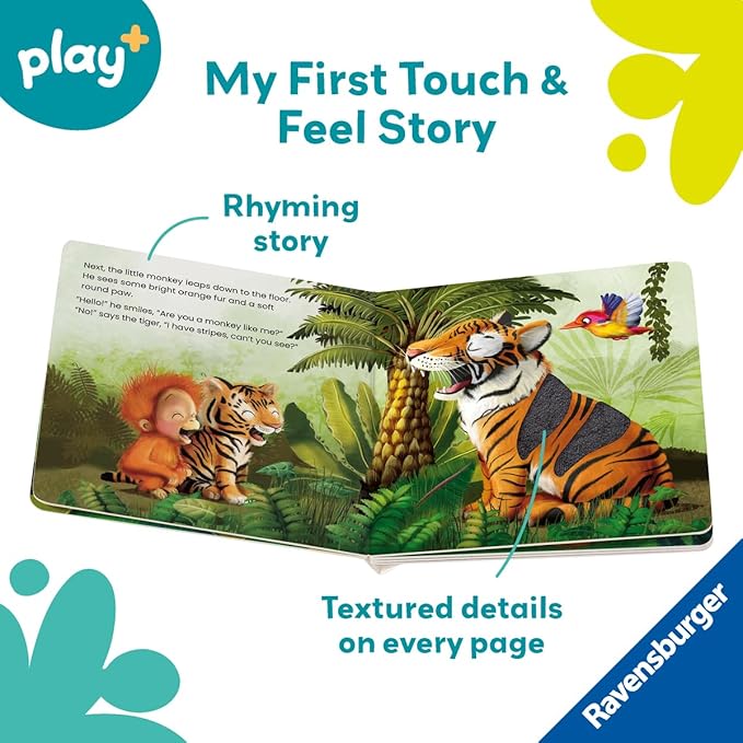 Ravensburger Play+ are You a Monkey Like Me? | Interactive Sensory Book | Engages Toddlers in Fun & Exploration