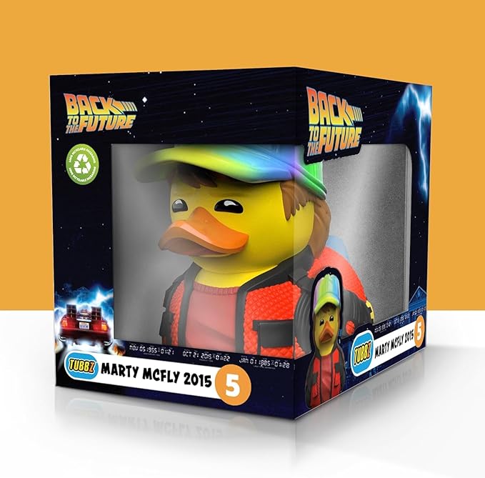 TUBBZ Boxed Edition 2015 Marty McFly Collectible Vinyl Rubber Duck Figure - Official Back to The Future Merchandise - Retro Comedy Action Film Movies