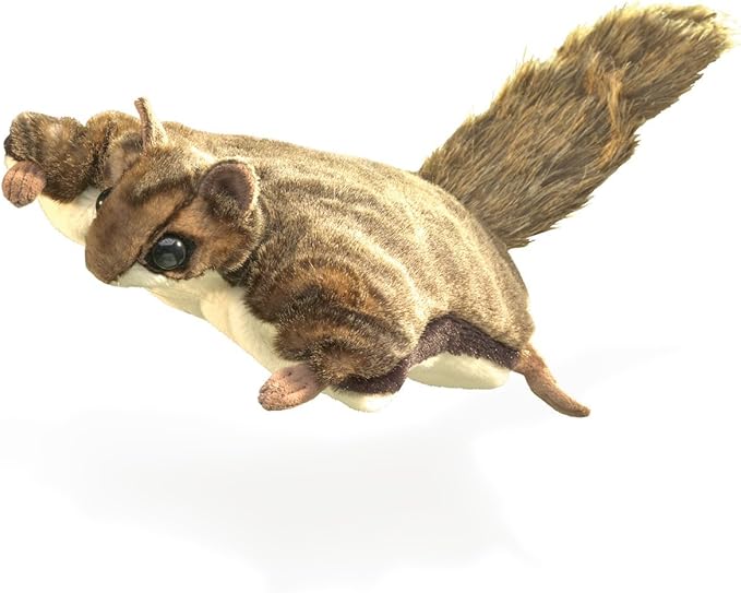 Folkmanis Flying Squirrel Hand Puppet, Brown, 1 EA
