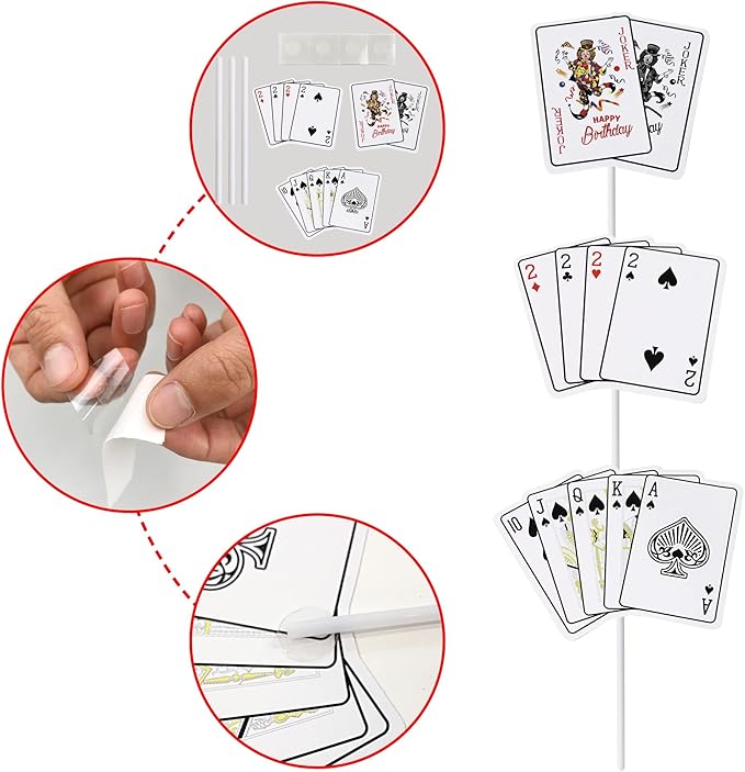29PCS Casino Cake Decoration Dice Poker Chips Cupcake Cake Topper Set Ball Cake Topper Playing Card Game Theme Picks for Las Vegas Scene Birthday Party Decoration Supplies