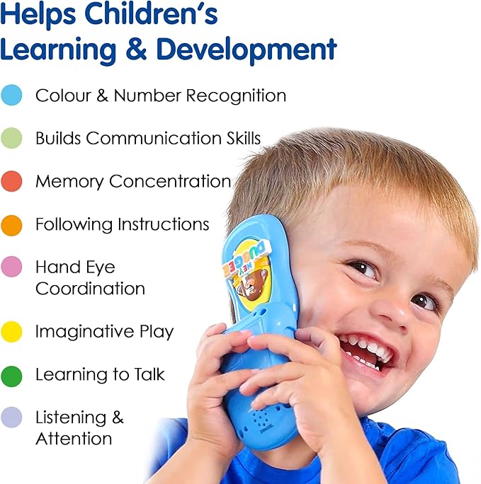 Hey Duggee HD20 Flip & Learn Toy Phone for Kids-Helps Child Development, Learning, Problem Solving, Communication, Hand-Eye Coordination and Motor Skills, 18+ Months, Light Beige