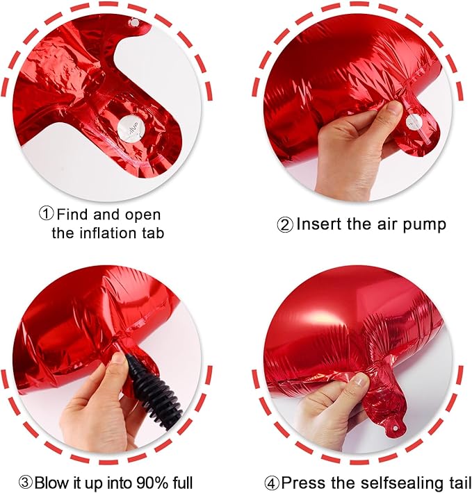 Number Balloon 40 Inch Red 6 Balloon, Red Numbers Six 6 Birthday Balloon Party Supplies, 6 16 26 36 60 66 Foil Mylar Number Balloons Birthday Party Decor