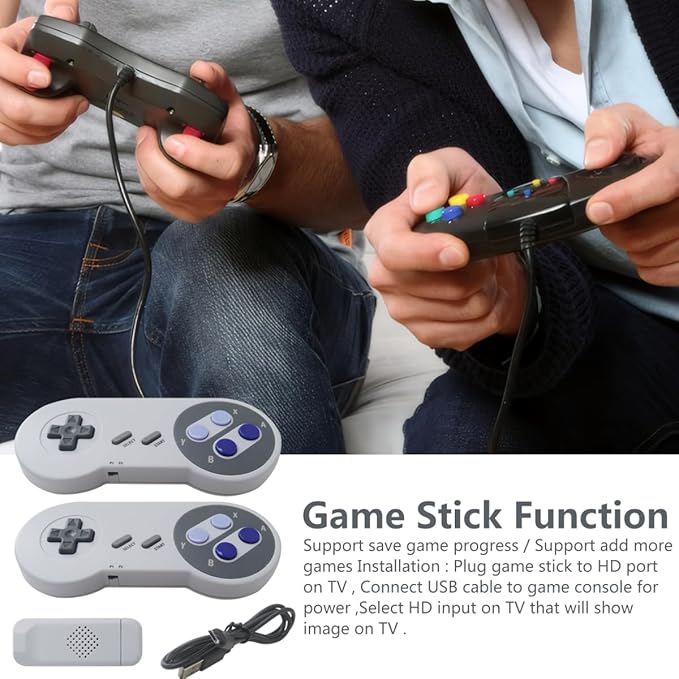 SF900 Video Game Console Retro 926 Games TV Stick HDMI with 2X Wireless Controller