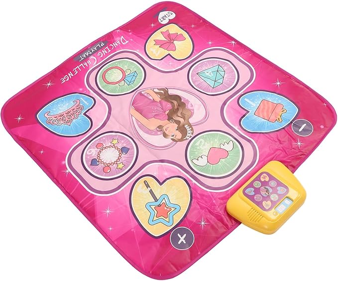 Dance Mat for Kids 35.4in Wireless Non Slip Programmable Electronic Rhythm Step Dance Pad with Foldable Design for Indoor Outdoor Use