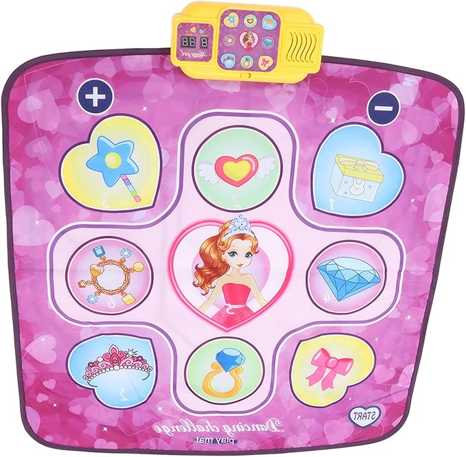Srliya Kids Dance Mat, Foldable Improve Hand and Foot Coordination Electronic Dancing Pad for Music Lovers, Made of Safe Polyester Material