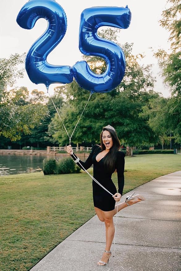 Navy Blue Number 20 Balloon 40 inch, 20 Number Balloons, 20th Navy Blue Birthday Decorations, 20 Year Old Girls Boys Blue Party Supplies