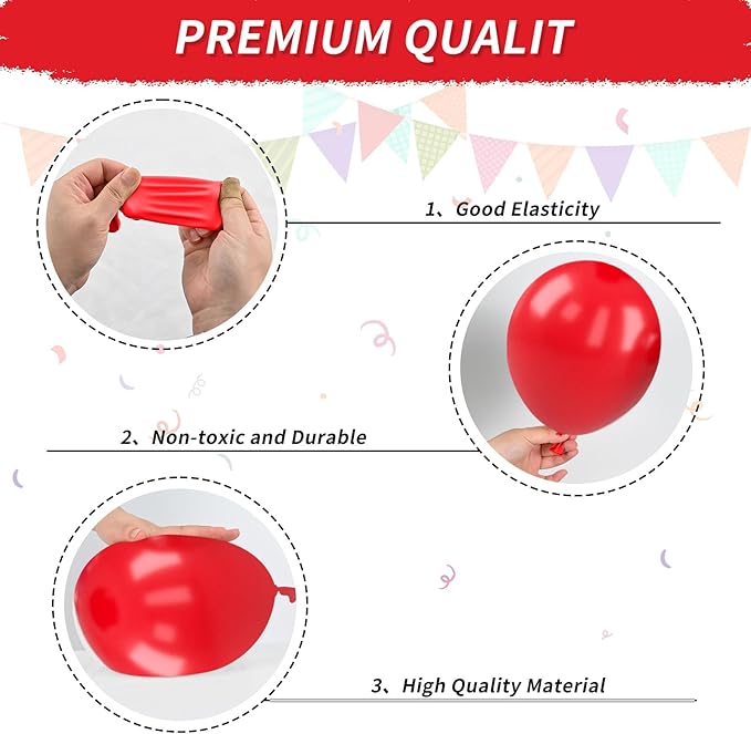 Red Black Silver Balloons, Black and Red Balloons Metallic Silver Balloon Confetti Balloon for for Man Theme Birthday Baby Shower Wedding Race Car Party Decorations
