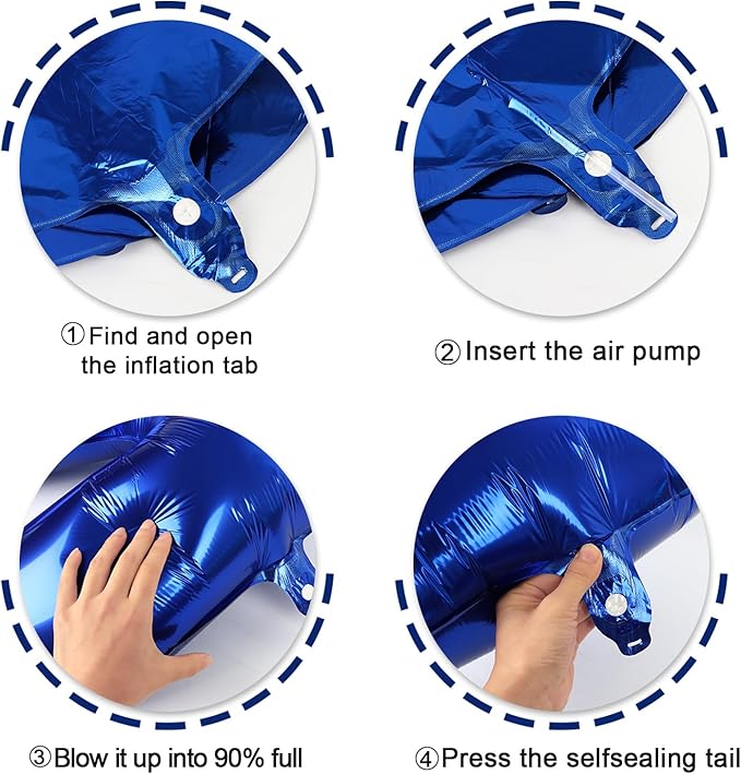 Night Blue Number 1 Balloon 40 inch, Number 1 Birthday Balloon for Boy Girl, Night Blue Foil One for 1st 10 11 12 16 18 Birthday Party, Anniversary Celebration Number Balloons Decorations