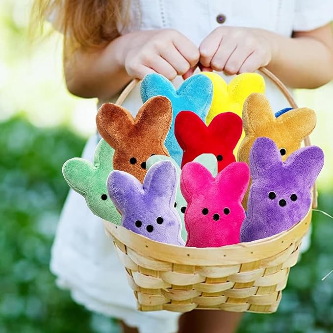 24PCS Cute Bunny Plush Toys,Easter Basket Stuffers Toys for Kids,Bunny Stuffed Animals,Easter Party Favors Gift for Girls Boys