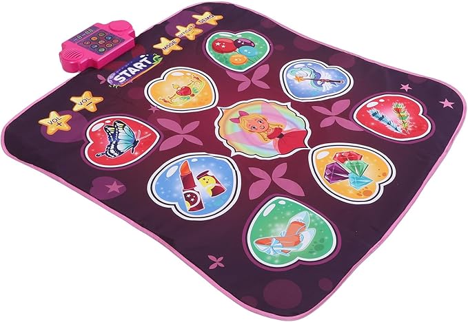 Alomejor Dance Pad, Electronic Music Mat with 80 Sounds, Foldable Non Slip Playmat for Kids and Adults, Ideal Girls Aged 3 to 12 Years (Pink)