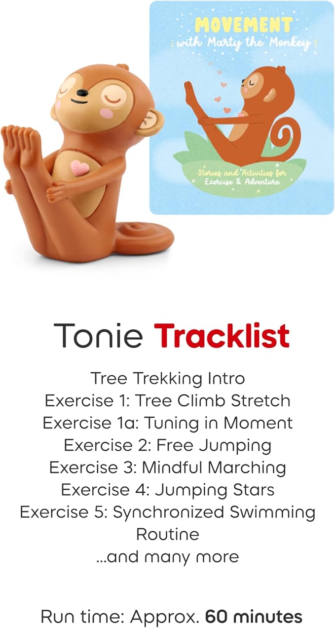 Tonies Movement with Marty The Monkey Audio Toy Figurine from Mindfulness