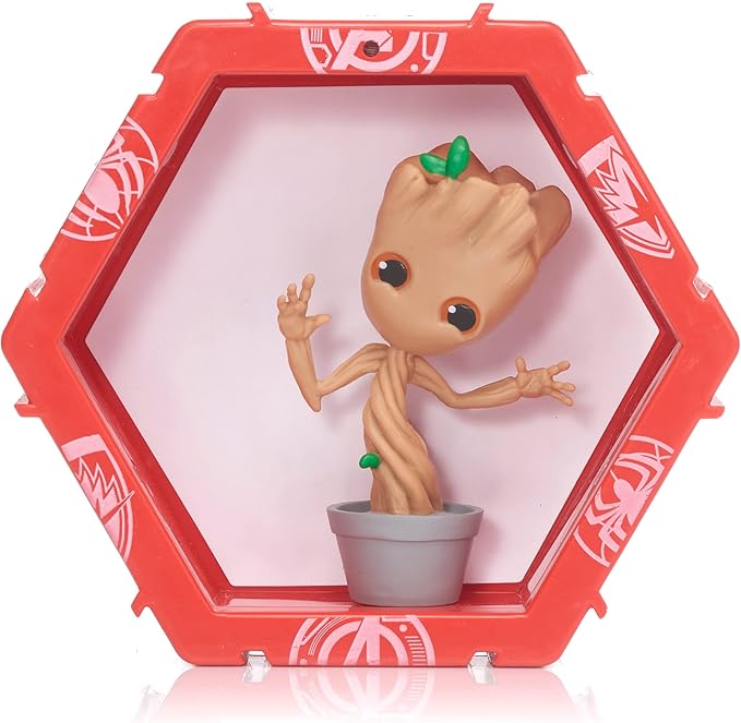 Wow! PODS Marvel Avengers Collection - Potted Groot | Superhero Light-Up Bobble-Head Figure | Official Marvel Collectable Toys & Gifts | Number 205 in Series, Beige, 4 inches