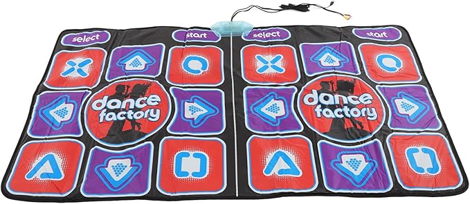 Dance Mat Touch Sensitive, Double User Dance Floor Mat with Music Connect TV, Portable PVC Material for Kids Adult Home Game
