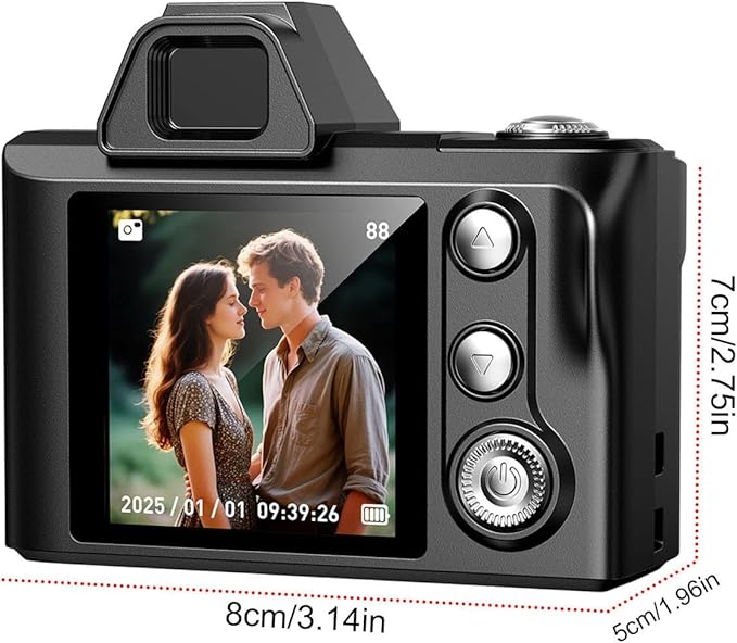 Mini Keychain Camera, 64MP Digital Camera with 64GB SD Card, with Soft Silicone Protective Case, Portable Small Camera, for Teenagers, Adult Beginners, Small Photography Gift Travel Study Recording