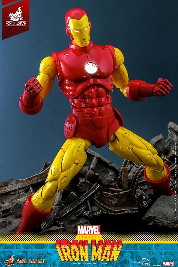 Hot Toys Iron Man Classic Comic Masterpiece CMS014D57 Diecast 1/6 Scale Exclusive, Red