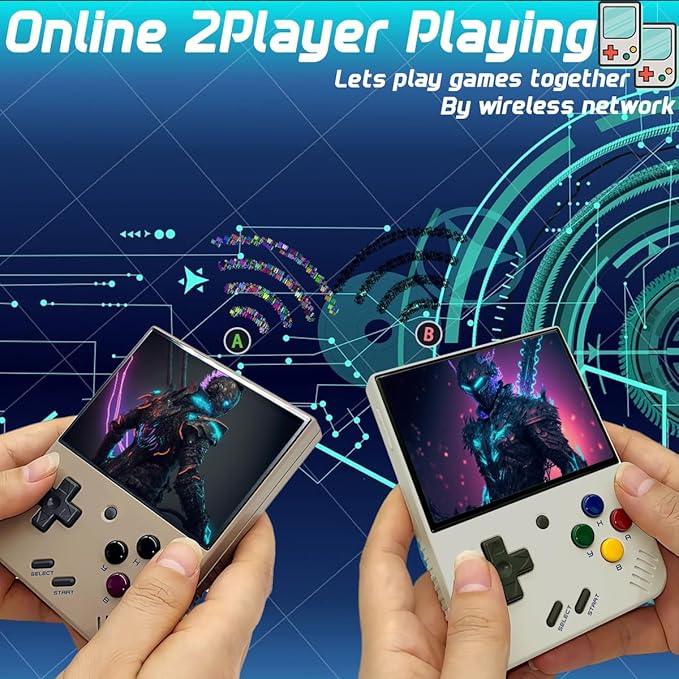 Miyoo Mini Plus OnionOS Handheld Game Console 3.5-inch 640*480 Screen 3000mAh Miyoo-mini+ with Portable Case White
