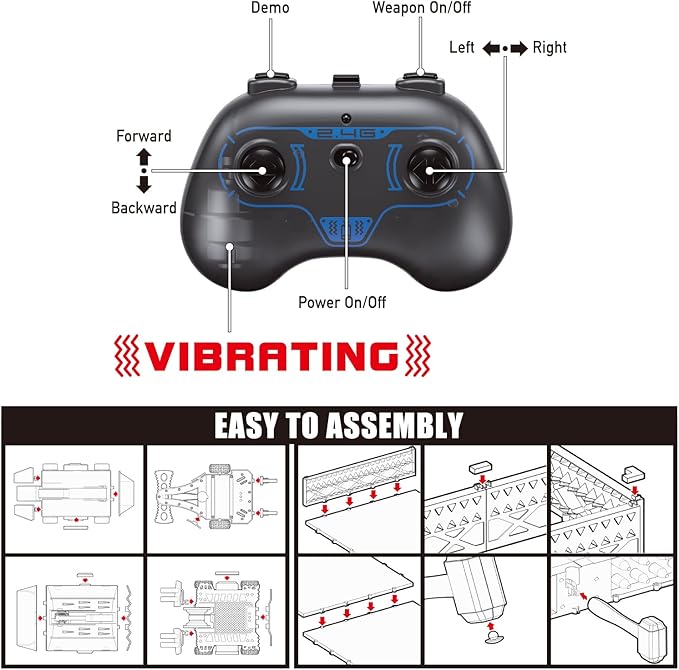 Mostop Battle Robots Arena Set, Interactive RC Fighting Robots Toy - 2.4Ghz Remote Control Robot Toys for Kids, Rechargeable Battle Bots with Arena, Combat Robots STEM Toys for Boys Girls