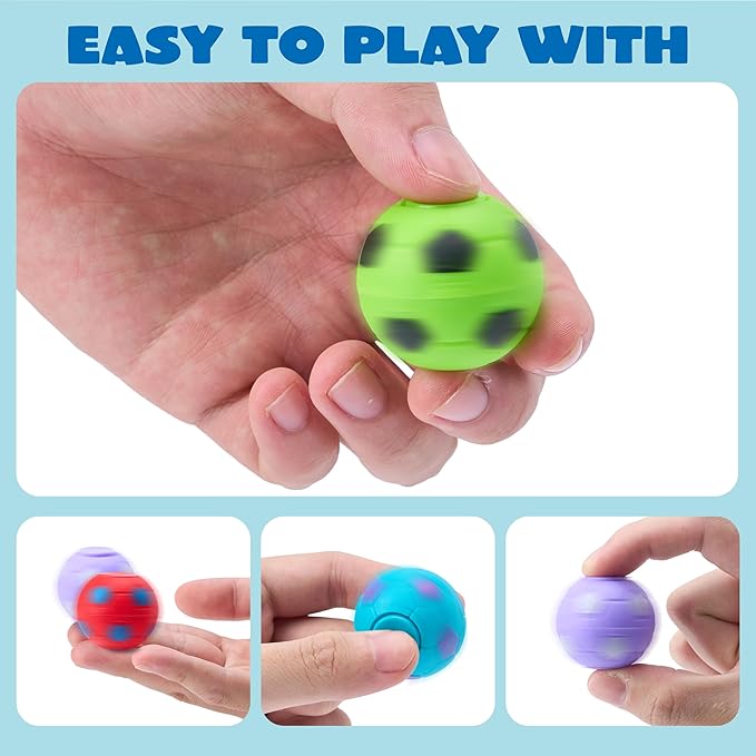 JOYIN 72 Pack Soccer Fidget Spinners for Kids, Soccer Party Favors, Fidget Toys Bulk, Stress Balls, Easter Egg Fillers Goodie Bag Stuffers for Birthday Party, Treasure Box for Classroom