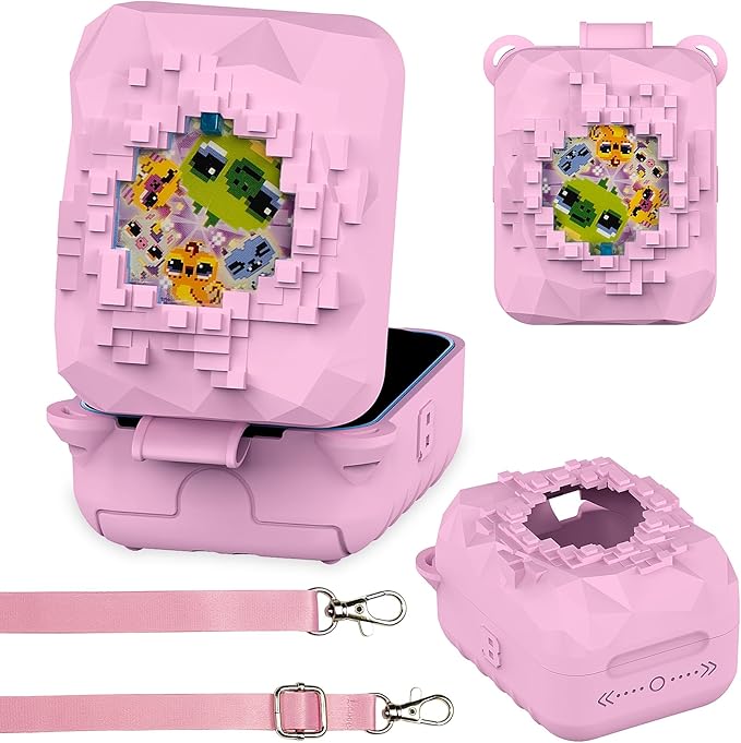 Silicone Case for Bitzee Magicals Interactive Toy Digital Pet, Protective Skin Cover for Bitzee Magicals Virtual Electronic Digital Pet Accessories (Pink)