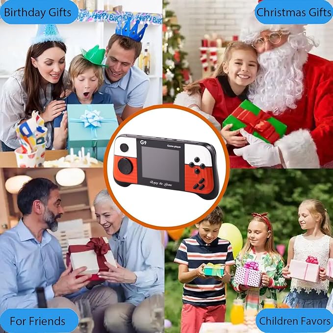 Retro Mini Video Games Portable Handheld Game，Handheld Game Console with Classical FC Games 3.0" Color Screen，Birthday for Boys Girls and Adults (Red)