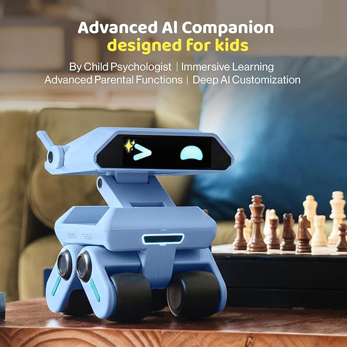 AI Robot for Kids, Programmable & Interactive AI Robot, STEAM Educational Toy ChatGPT Powered, Personalized Companion Robot w/Voice Control, Visual Recognition, Emotion-Aware, Long-Term Memory