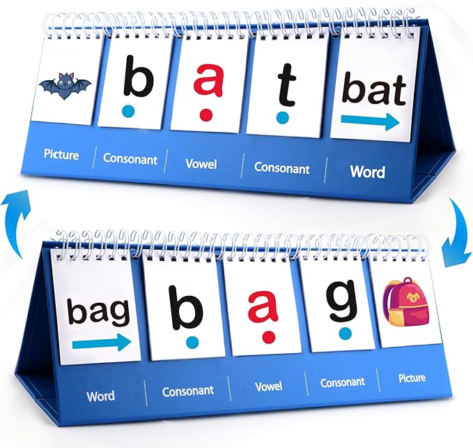 CVC Word Games-Phonics Games Sight Words Flash Cards Kindergarten, Preschool Kindergarten 1st 2nd Grade Classroom Must Haves, Speech Therapy Toys for Toddler, Special Education Toys Spelling Games