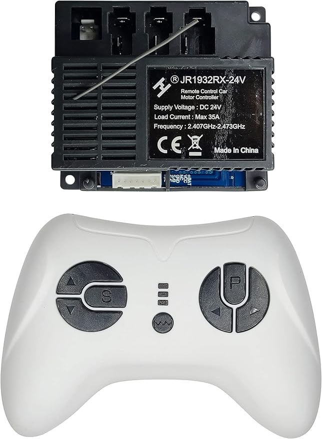2.4G Bluetooth Remote Control and JR1932RX-24V Receiver Control Box Mother Board for Kids Powered Wheels Children Ride On Car Replacement Parts