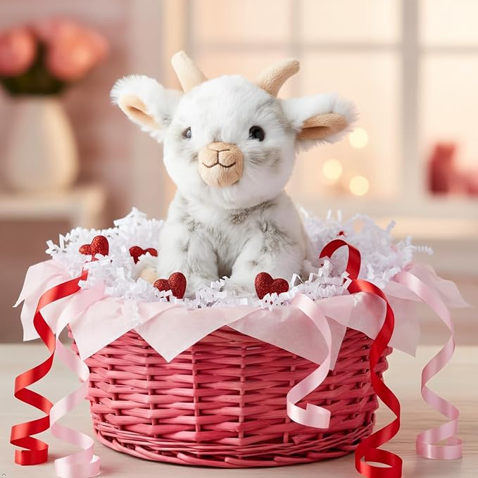 The Petting Zoo Goat Stuffed Animal Plushie, Gifts for Kids, Wild Onez Babiez Farm Animals, Goat Plush Toy 6 inches (Pack of 2)