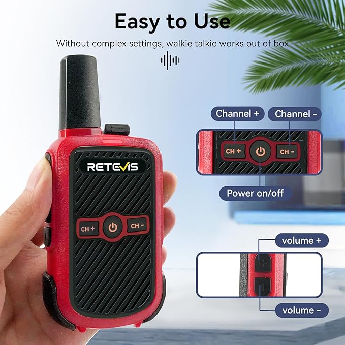 Retevis RT388 Walkie Talkies for Kids Bundle with RT15 Radio for Adults, 2 Way Radio Long Range, Kids Walkie Talkies for Boys Girls, for Camping Travel