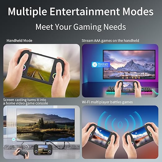 RG Cubexx Retro Game Handheld 3.95 Inch IPS Screen 720*720 Linux System,RGCube XX 64G Card Pre-Installed 5373 Games 3800mAh Supports 5G WiFi Bluetooth Online Fighting,Streaming