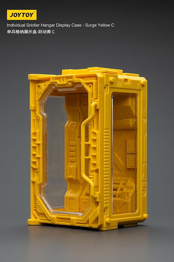 JOYTOY 5'' Display Box,Action Figures Display Case - Individual Soldier Hangar Display Case - Surge Yellow C - Dustproof Collectibles Box Ages 15+