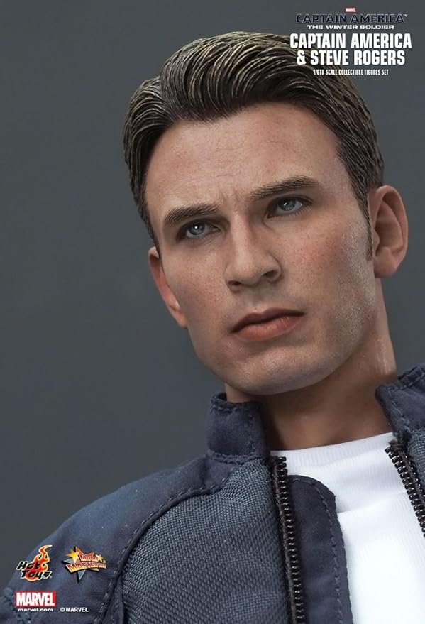 Hot Toys The Winter Soldier Movie Masterpiece Captain America & Steve Rogers Collectible Figure Set