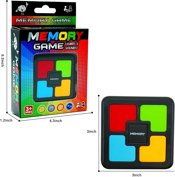 Handheld Memory Games for Kids Ages 4-8, Light Up Electronic Toys, Car Travel Board Games for Kids,Birthday Gifts for 3-12 Year Old Boys