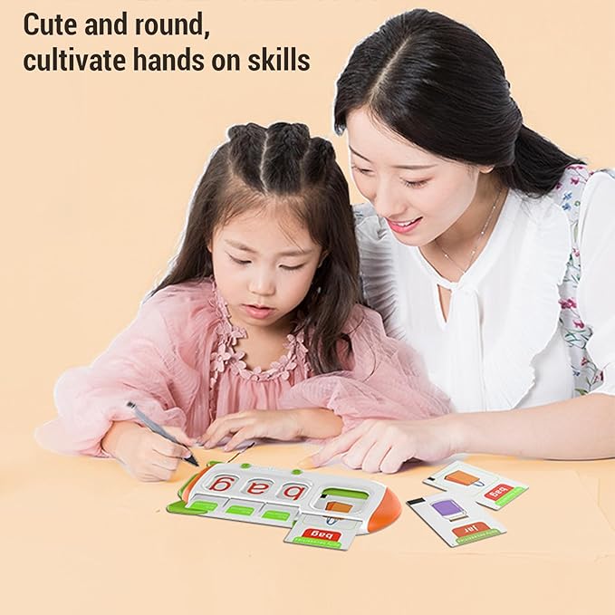 Yinhing Talking Flash Cards, Rechargeable Educational Learning Toys for Toddlers with Interactive CVC Words, Preschool Kindergarten Children
