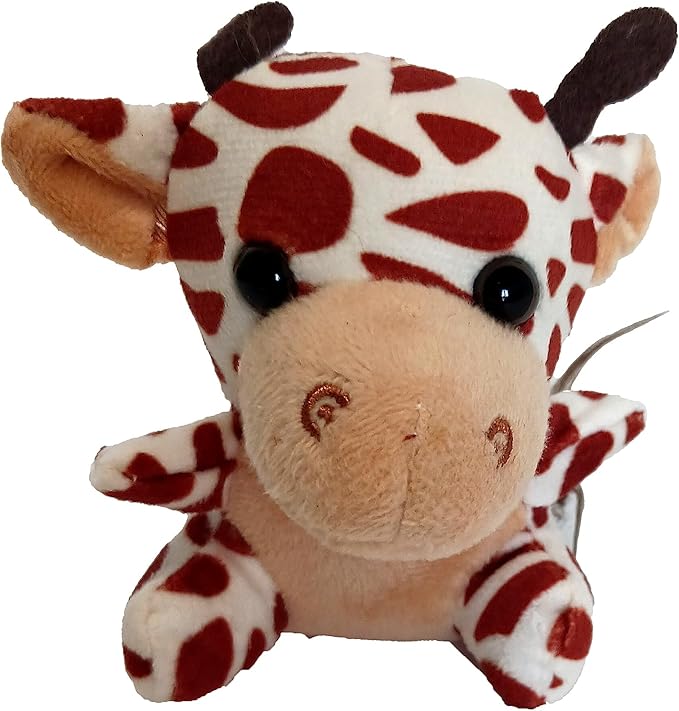 Plush Zoo Animals, Lion, Giraffe, Monkey & Elephant - Super Soft Plush (8 Piece Set)
