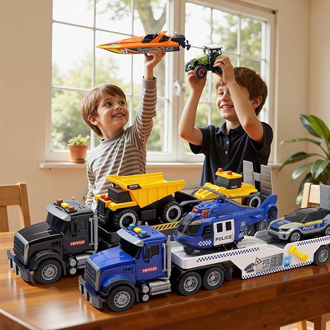 21" Semi Large Truck Toys Friction Powered Vehicles