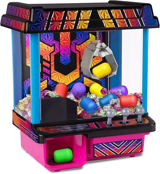 Ambassador Games: Electronic Arcade Claw Crane Game - Hyper Neon Black Series, Plastic Eggs to Fill with Prizes, Carnival-Style Music, Kids Ages 6+