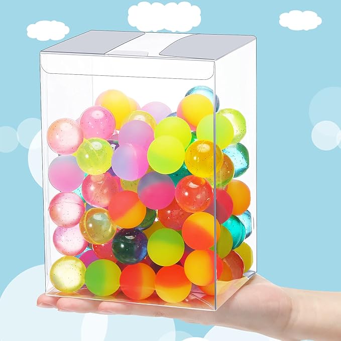 Jetec 30 Pcs Clear Plastic Toy Protector Case 4 Inch Toy Display Vinyl Collectible Figure Display Case Toy Clear Soft Protector Box for Toy Protection