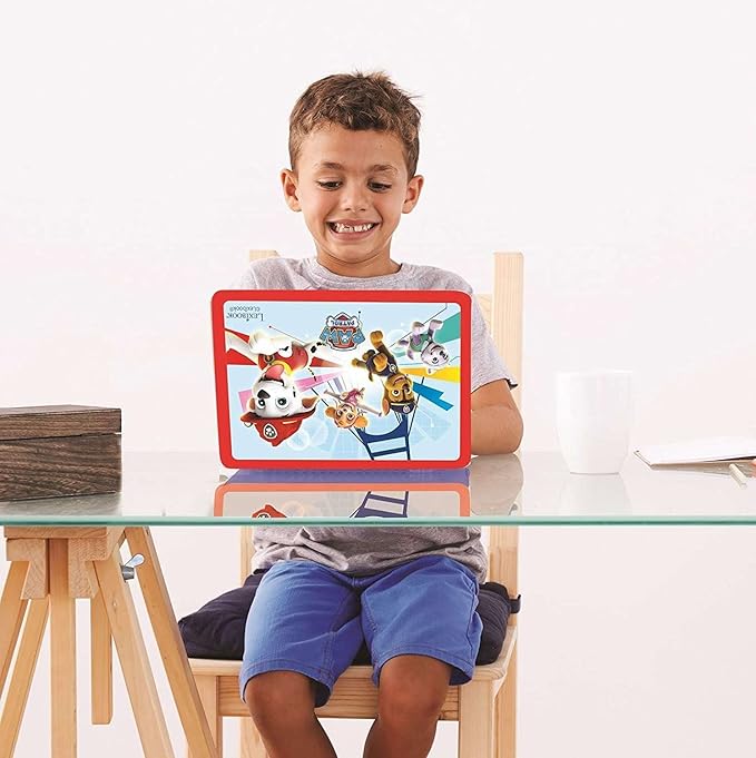 LEXiBOOK Paw Patrol - Educational and Bilingual Laptop Spanish/English - Toy for Child Kid (Boys & Girls) 124 Activities, Learn Play Games and Music with Chase Marshall - Red/Blue JC598PAi2