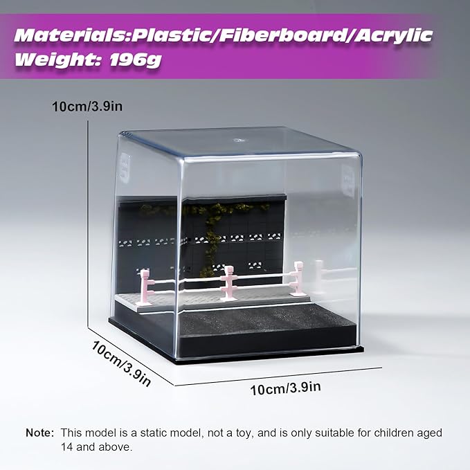 1/64 Model Car Display Case Diorama Garage,Simulated Parking Lot Model Miniature Scene Parking Lot PVC Assembly with Light Parking Space Model Display Frame Toy Display Box (Street Scene Garage)