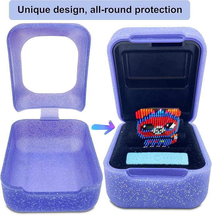 Hard Carrying EVA Case for Bitzee Interactive Toy Digital Pet with 15 Animals Virtual Electronic Pet, Protective Storage Accessory for Bitzee 3D Interactive Pets React to Touch (Silicone Case Cover)