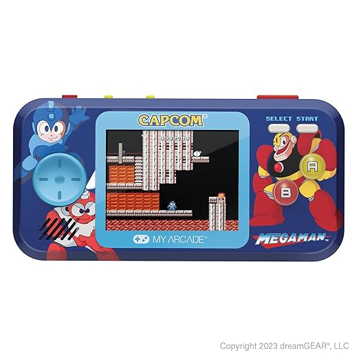 My Arcade Mega Man Pocket Player Bundle: Officially Licensed, Portable Gaming Console,Travel Case and Screen Protector Included
