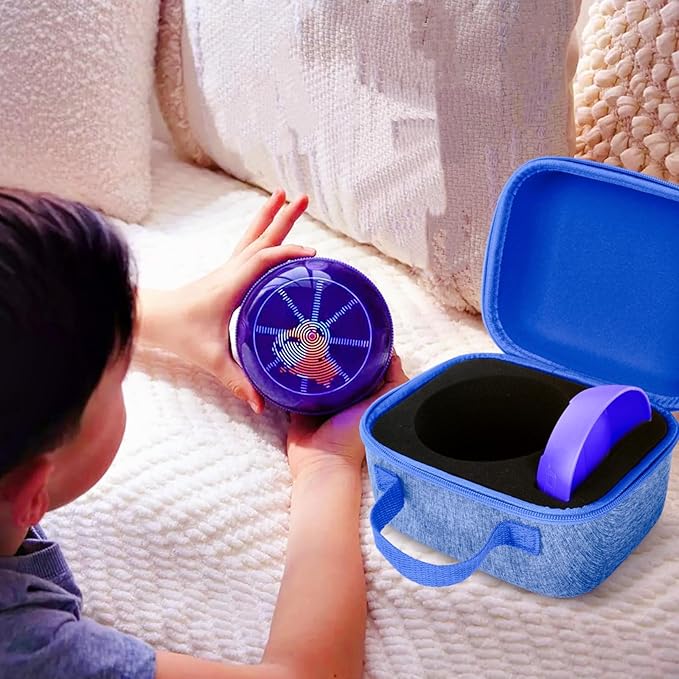 YouKnow Travel Case for Bitzee Hamster Ball Interactive Toy - Shockproof Storage Box with Custom Foam Insert & Carry Handle, Fits Electronic Pet Toy + Dock (Only Case) (Blue)