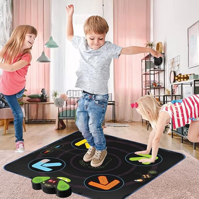 Dance Game Pad,Electric Music Dance Pad Adjustable 3 Game Modes Arrowhead Electronic Foldable Dance Pad Dancer Blanket for Children Kids
