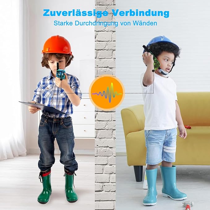 Walkie Talkies for Kids 3 Miles Long Range, 22 Channels Walkie Talkie with Clear Sound, Outdoor Camping Toys for Boys and Girls Age 6-8, Easter Basket Stuffers, Easter Gifts for Kids