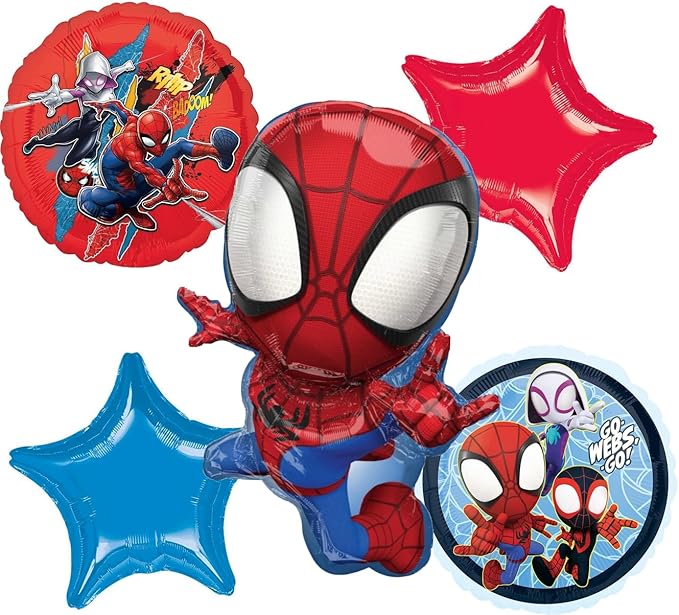 Spidey and His Amazing Friends Birthday Party Supplies Balloon Bouquet Decorations